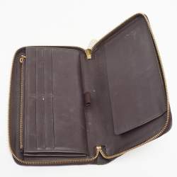 Pre Owned Louis Vuitton Amarante Monogram Vernis Zippy Organizer Wallet