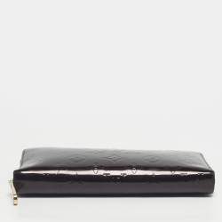 Pre Owned Louis Vuitton Amarante Monogram Vernis Zippy Organizer Wallet