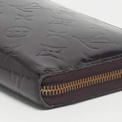 Pre Owned Louis Vuitton Amarante Monogram Vernis Zippy Organizer Wallet