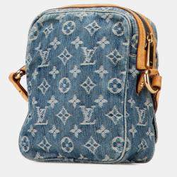 Pre Owned Louis Vuitton Blue Monogram Denim Camera Bag