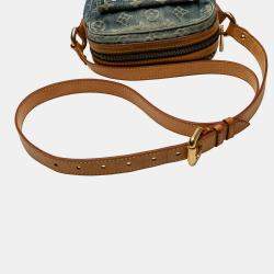 Pre Owned Louis Vuitton Blue Monogram Denim Camera Bag