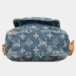 Pre Owned Louis Vuitton Blue Monogram Denim Camera Bag