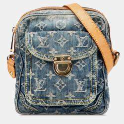 Pre Owned Louis Vuitton Blue Monogram Denim Camera Bag