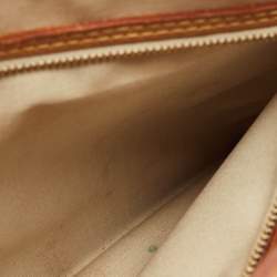 Pre Owned Louis Vuitton Blanc Corail Monogram Vernis Brea MM Bag