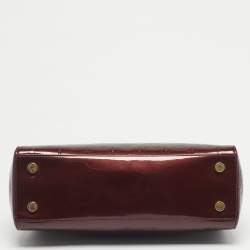 Pre Owned Louis Vuitton Rouge Fauviste Monogram Vernis Brea MM Bag