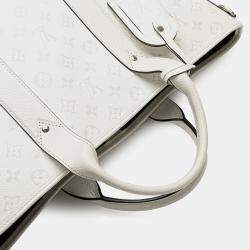 Pre Owned Louis Vuitton White Monogram Taigarama Weekend Tote