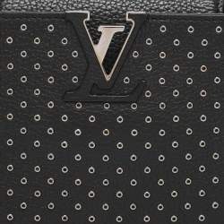 Pre Owned Louis Vuitton Black Taurillon Leather Grommet Capucines BB Bag