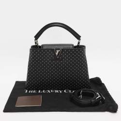 Pre Owned Louis Vuitton Black Taurillon Leather Grommet Capucines BB Bag