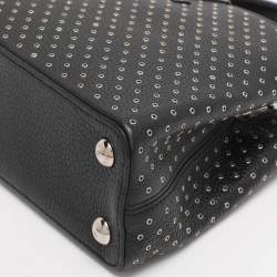 Pre Owned Louis Vuitton Black Taurillon Leather Grommet Capucines BB Bag