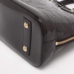 Pre Owned Louis Vuitton Amarante Monogram Vernis Alma BB Bag