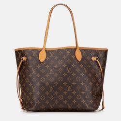 Pre Owned Louis Vuitton Brown Monogram Neverfull MM