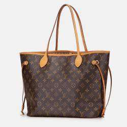 Pre Owned Louis Vuitton Brown Monogram Neverfull MM