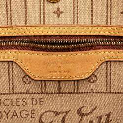 Pre Owned Louis Vuitton Brown Monogram Neverfull MM
