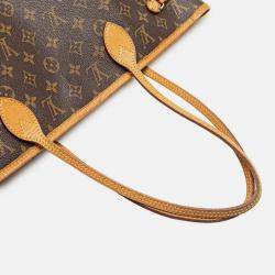 Pre Owned Louis Vuitton Brown Monogram Neverfull MM