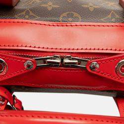 Pre Owned Louis Vuitton Brown/Red Monogram Dora PM