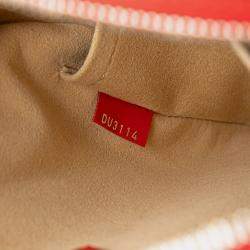 Pre Owned Louis Vuitton Brown/Red Monogram Dora PM