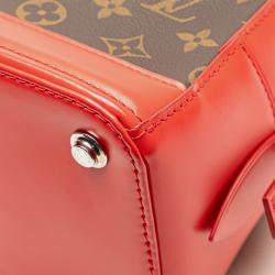 Pre Owned Louis Vuitton Brown/Red Monogram Dora PM