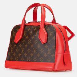 Pre Owned Louis Vuitton Brown/Red Monogram Dora PM