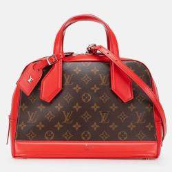 Pre Owned Louis Vuitton Brown/Red Monogram Dora PM