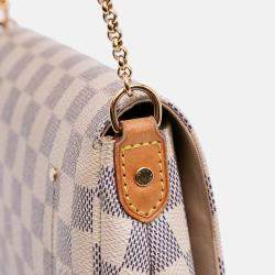 Pre Owned Louis Vuitton White Damier Azur Favorite PM