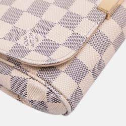 Pre Owned Louis Vuitton White Damier Azur Favorite PM