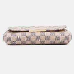 Pre Owned Louis Vuitton White Damier Azur Favorite PM