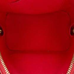 Pre Owned Louis Vuitton Red Monogram Vernis Alma BB