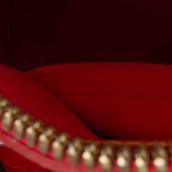 Pre Owned Louis Vuitton Red Monogram Vernis Alma BB