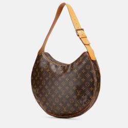 مملوكة مسبقًا حقيبة لويس فيتون غريبة كبيرة بني مونوغرام كروسون