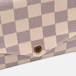 Pre Owned Louis Vuitton White Damier Azur Pochette Felicie