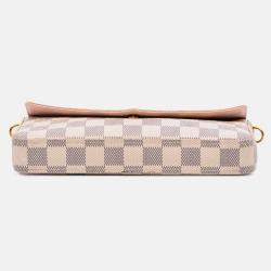 Pre Owned Louis Vuitton White Damier Azur Pochette Felicie