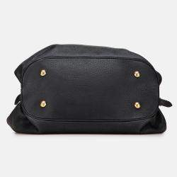 Pre Owned Louis Vuitton Black Monogram Mahina L