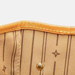 Pre Owned Louis Vuitton Brown Monogram Neverfull MM