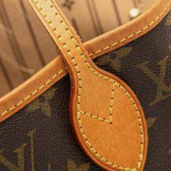 Pre Owned Louis Vuitton Brown Monogram Neverfull MM