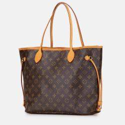 Pre Owned Louis Vuitton Brown Monogram Neverfull MM
