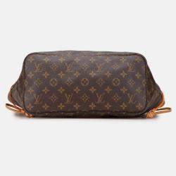 Pre Owned Louis Vuitton Brown Monogram Neverfull MM