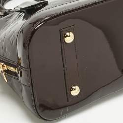 Pre Owned Louis Vuitton Amarante Monogram Vernis Alma PM Bag