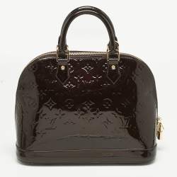 Pre Owned Louis Vuitton Amarante Monogram Vernis Alma PM Bag