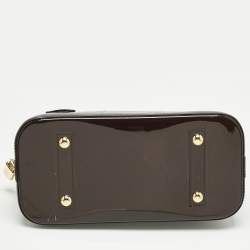 Pre Owned Louis Vuitton Amarante Monogram Vernis Alma PM Bag