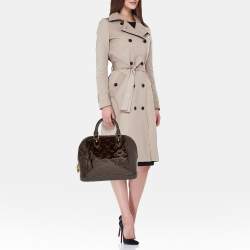 Pre Owned Louis Vuitton Amarante Monogram Vernis Alma PM Bag