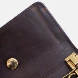 Pre Owned Louis Vuitton Monogram Vernis 4 Key Case