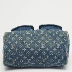 Pre Owned حقيبة لوي فيتون نويه سبيدي دينم أزرق مونوغرامي