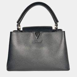 Pre Owned Louis Vuitton Black Capucines MM Bag