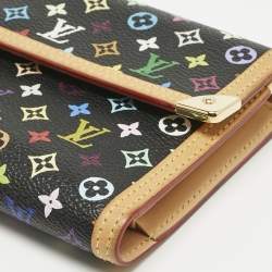 Pre Owned Louis Vuitton Black Monogram Multicolore Canvas Porte Tresor International Wallet