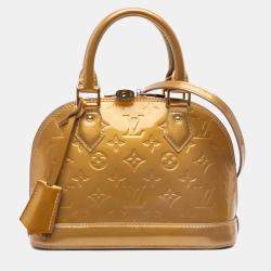Pre Owned Louis Vuitton Gold Monogram Vernis Alma BB
