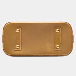 Pre Owned Louis Vuitton Gold Monogram Vernis Alma BB