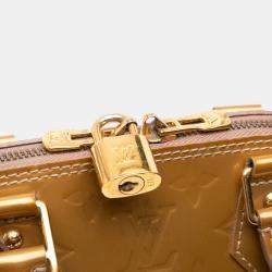 Pre Owned Louis Vuitton Gold Monogram Vernis Alma BB