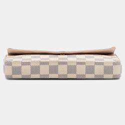 Pre Owned Louis Vuitton White Damier Azur Pochette Felicie
