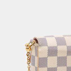 Pre Owned Louis Vuitton White Damier Azur Pochette Felicie