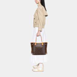 Pre Owned Louis Vuitton Brown Monogram Neverfull MM